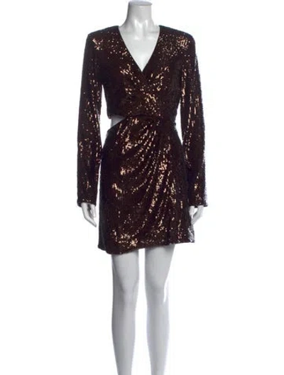 Pre-owned Simkhai V-neck Mini Dress W/ Tags In Black