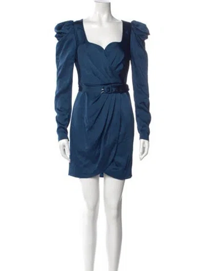 Pre-owned Simkhai V-neck Mini Dress W/ Tags In Blue