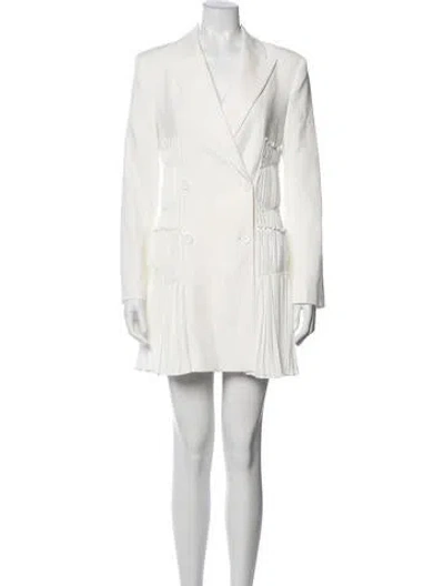 Pre-owned Simkhai V-neck Mini Dress W/ Tags In Neutrals