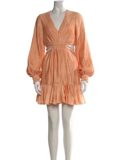Pre-owned Simkhai V-neck Mini Dress W/ Tags In Orange