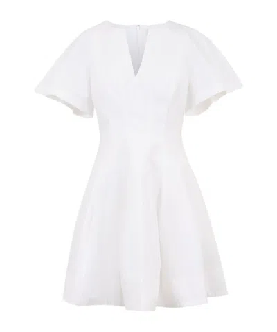 Simkhai V-neck Mini Dress In White