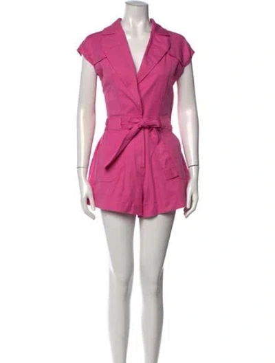 Pre-owned Simkhai V-neck Romper W/ Tags In Pink