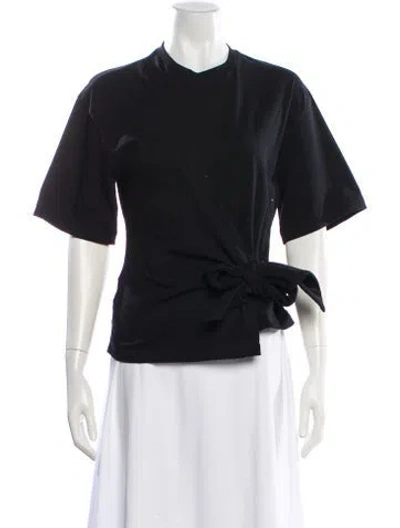 Pre-owned Simkhai V-neck Short Sleeve Top In Blue