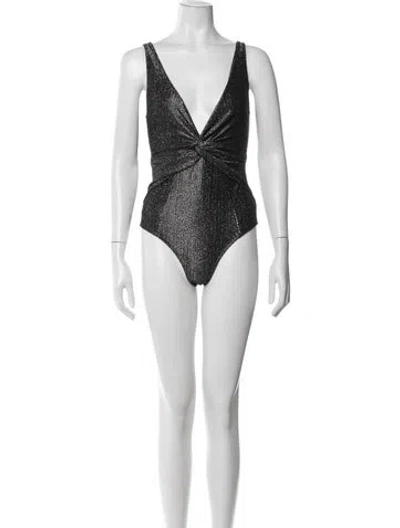 Pre-owned Simkhai V-neck Sleeveless Bodysuit W/ Tags In Black
