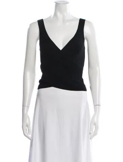 Pre-owned Simkhai V-neck Sleeveless Crop Top In Multi