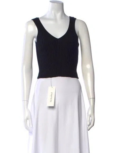 Pre-owned Simkhai V-neck Sleeveless Crop Top In Red