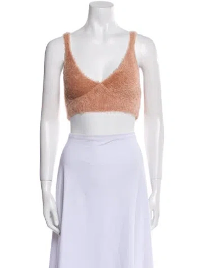Pre-owned Simkhai V-neck Sleeveless Crop Top W/ Tags In White
