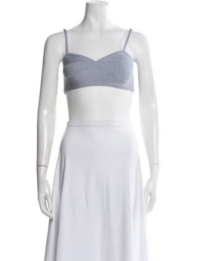 Pre-owned Simkhai V-neck Sleeveless Sports Bra In White