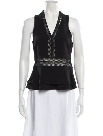 Pre-owned Simkhai V-neck Sleeveless Top In Black