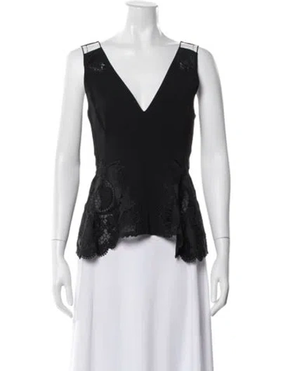 Pre-owned Simkhai V-neck Sleeveless Top W/ Tags In Black