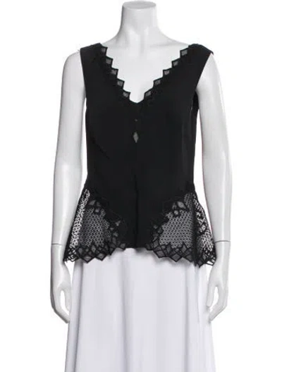 Pre-owned Simkhai V-neck Sleeveless Top In White