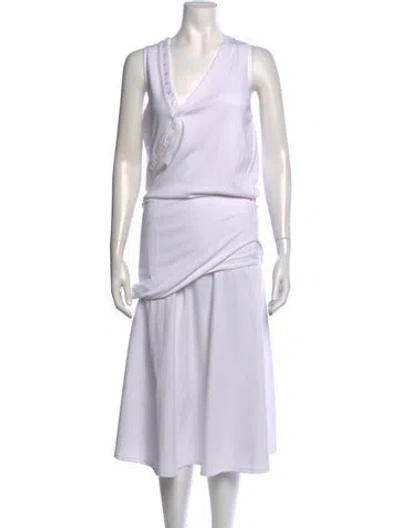 Pre-owned Simkhai V-neck Sleeveless Top In White