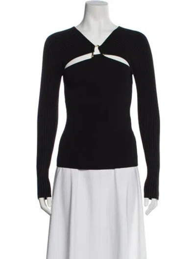 Pre-owned Simkhai V-neck Sweater In Black