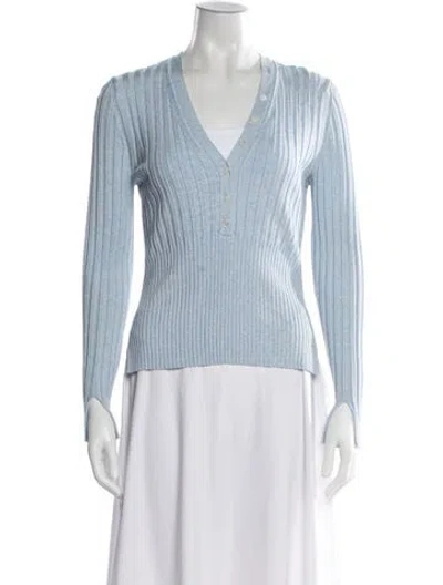 Pre-owned Simkhai V-neck Sweater In Blue