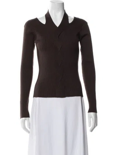 Pre-owned Simkhai V-neck Sweater In Brown