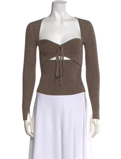 Pre-owned Simkhai V-neck Sweater In Brown