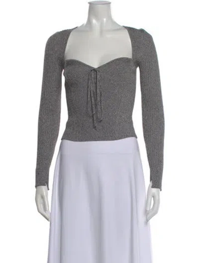 Pre-owned Simkhai V-neck Sweater In Gray