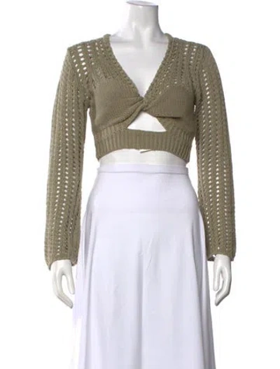 Pre-owned Simkhai V-neck Sweater In Gray