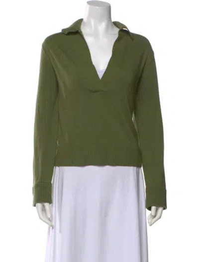Pre-owned Simkhai V-neck Sweater In Green