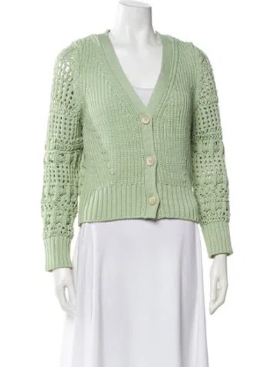 Pre-owned Simkhai V-neck Sweater In Green