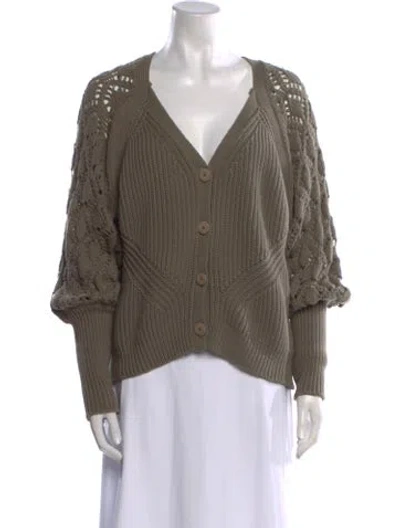 Pre-owned Simkhai V-neck Sweater In Green