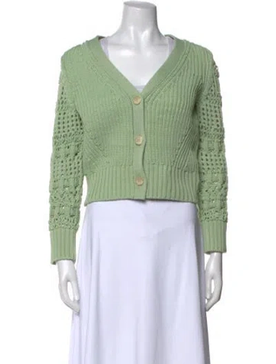 Pre-owned Simkhai V-neck Sweater In Green