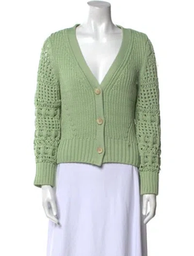 Pre-owned Simkhai V-neck Sweater In Green
