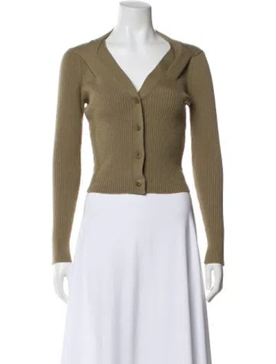 Pre-owned Simkhai V-neck Sweater In Green