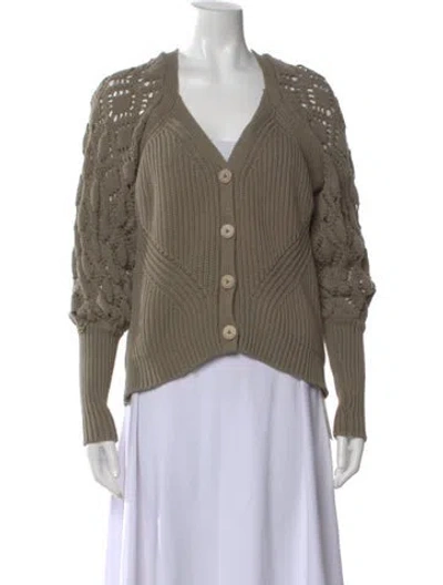 Pre-owned Simkhai V-neck Sweater In Green