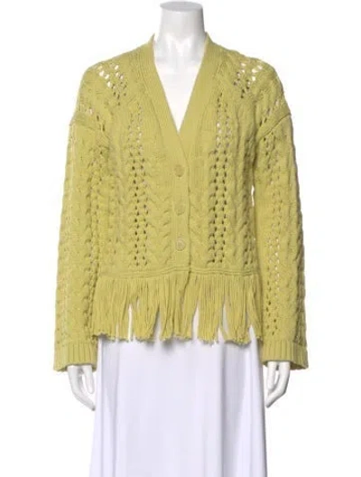 Pre-owned Simkhai V-neck Sweater In Green