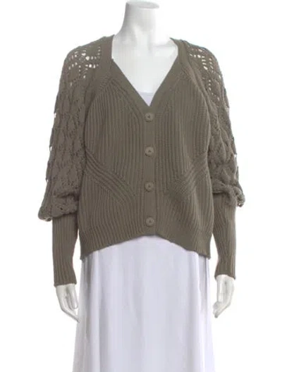 Pre-owned Simkhai V-neck Sweater In Green