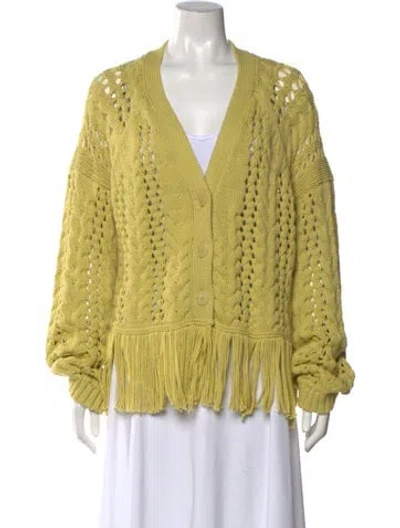 Pre-owned Simkhai V-neck Sweater In Green