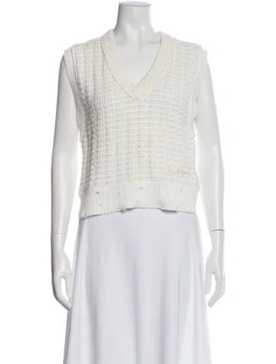 Pre-owned Simkhai V-neck Sweater In Neutral