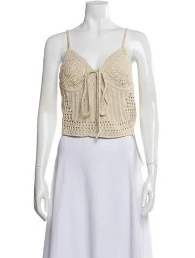 Pre-owned Simkhai V-neck Sweater In Neutral