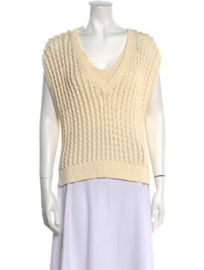 Pre-owned Simkhai V-neck Sweater In Neutral