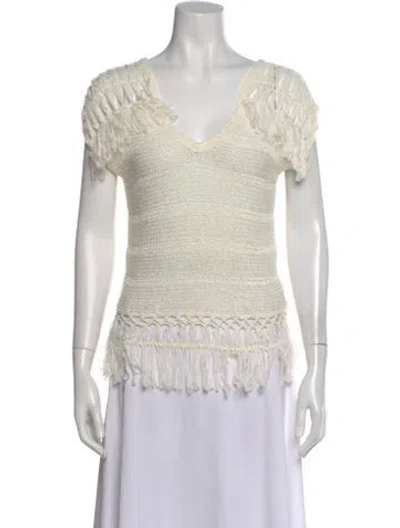 Pre-owned Simkhai V-neck Sweater In Neutral