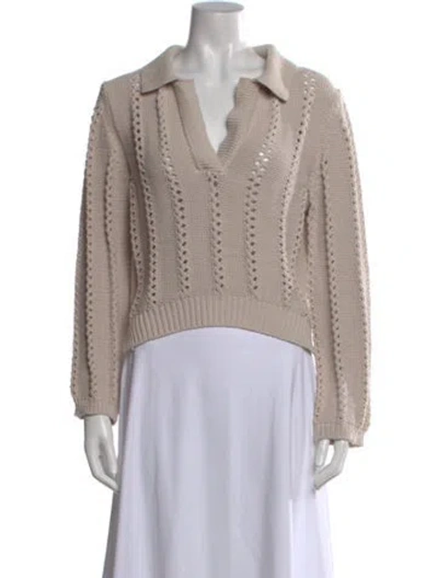 Pre-owned Simkhai V-neck Sweater In Neutral