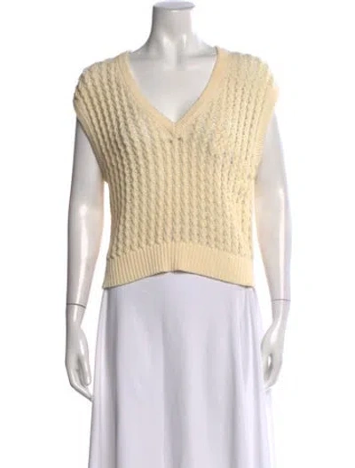 Pre-owned Simkhai V-neck Sweater In Neutral