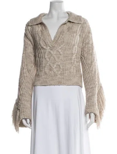 Pre-owned Simkhai V-neck Sweater In Neutral