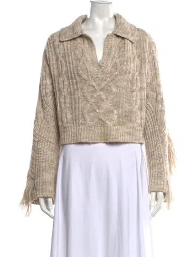 Pre-owned Simkhai V-neck Sweater In Neutral