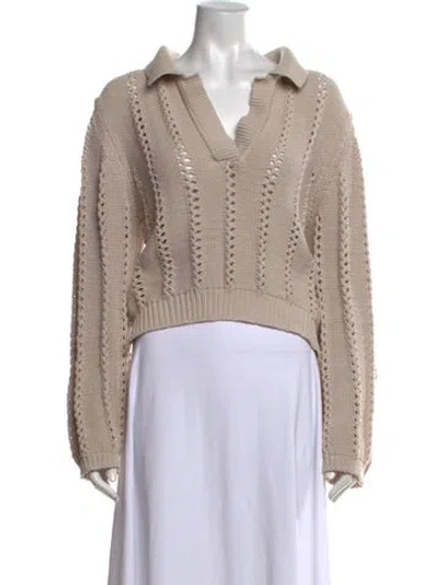 Pre-owned Simkhai V-neck Sweater In Neutrals
