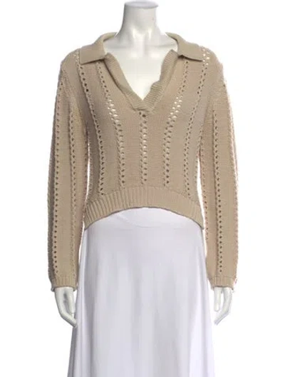 Pre-owned Simkhai V-neck Sweater In Neutrals