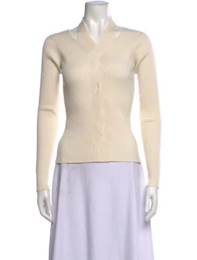 Pre-owned Simkhai V-neck Sweater In Neutrals