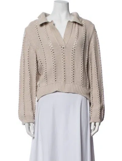 Pre-owned Simkhai V-neck Sweater In Neutrals