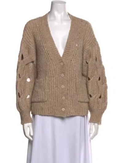 Pre-owned Simkhai V-neck Sweater In Neutrals