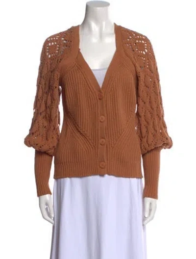 Pre-owned Simkhai V-neck Sweater In Orange
