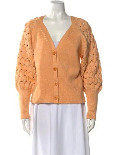 Pre-owned Simkhai V-neck Sweater In Orange
