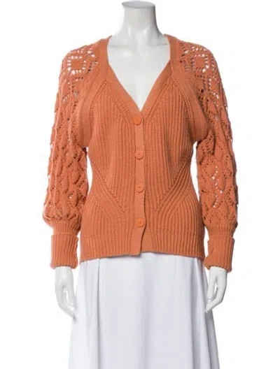 Pre-owned Simkhai V-neck Sweater In Orange
