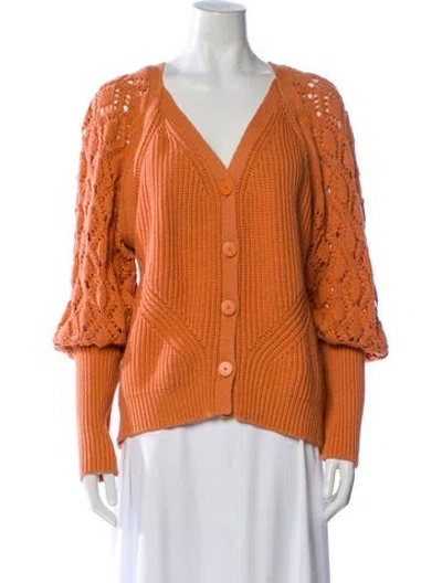 Pre-owned Simkhai V-neck Sweater In Orange