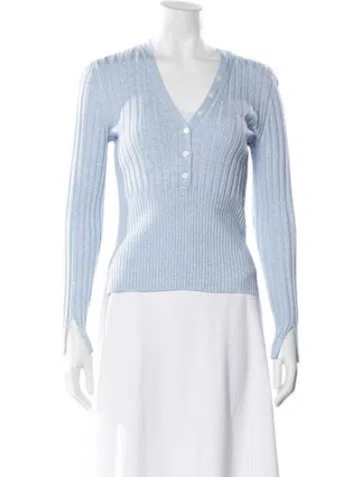 Pre-owned Simkhai V-neck Sweater W/ Tags In Blue